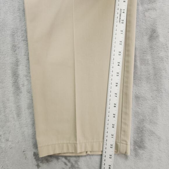 Timbercreek by Wrangler Pants Mens 40 X 32 Tan Flat Front Chino Cotton Office - Picture 8 of 10
